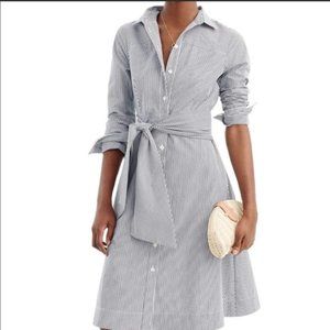 New J. Crew striped tie-waist dress size 2